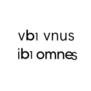 ubi unus ibi omnes™ 2line variant (v16) logo blk wht large (2)